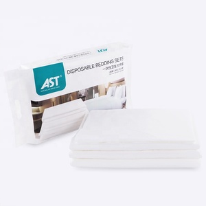 Customized Bedding Sets Disposable Non-Woven <strong>Bed</strong> <strong>Spreads</strong> Sets Twin Queen <strong>King</strong> <strong>Size</strong> Bedroom Polyester DOT Simple Nonwoven 4 PCS - Product Image 2