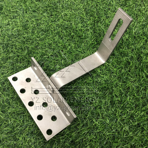 Support de fixation solaire YZ en aluminium anodisé argent naturel à 90 degrés pour système de montage de panneaux solaires sur toit en tuiles - Product Image 4