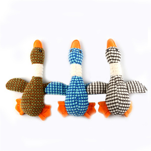 Fabrikanten Leveren Huisdier Pluche Geluid Piepende Dieren Speelgoed Hondentanden Schoon Bijtbestendig Pluche Ganzenhond Speelgoed - Product Image 2