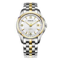 Reloj de pulsera clásico premium Miyota 8215, reloj de vestir automático mecánico para hombre de 41 mm con calendario, logotipo personalizado OEM en stock.