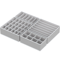 Boîtes de rangement pour vêtements de maison Organisateur Empilable Pliable Tissu Tiroir Chaussettes Sous-Vêtements Soutien-Gorge Boîte De Rangement