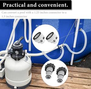 Blove Dolphin Paquete de 2 Mangueras Ecológicas para Piscina de 59"x1.5" con Adaptadores Tipo B, Herramientas y Accesorios de Limpieza para Piscinas - Product Image 5