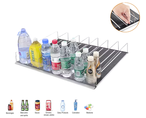 Auto Front Gravity Cooler Shelf Pusher Heavy Duty Roller Shelf Organizer <b>for</b> Walk-in Cooler Beverage Display - Product Image 5