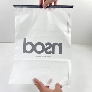Free Sample Custom Compostable White Matte Frosted Zip Seal Ziplock Plastic Packaging Bags For Clothing