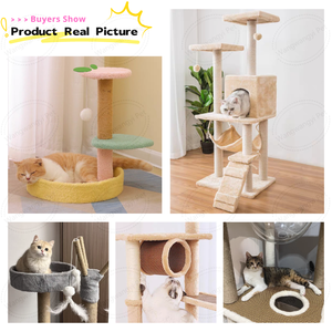 Verschiedene Formen Moderner Luxus-Kratz baum 50 Zoll 72 Zoll 109 Zoll 5-stufiger Katzen turm für große Katze - Product Image 2