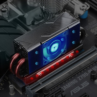 Radiateur modulaire en aluminium personnalisé pour dissipateur thermique SSD existant, solutions de refroidissement CPU pour boîtier d'ordinateur, roulement fluide RGB rond