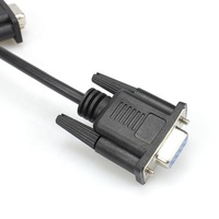 Cable blindado personalizable DB9 hembra a hembra RS232 1M con conectores niquelados para dispositivos DTE de automatización industrial