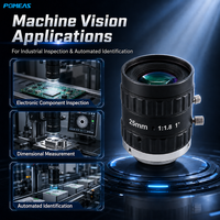 Objectif de vision industrielle 10MP 1 pouce 12mm à monture C, F2.0-F22, mise au point manuelle pour l'inspection des PCB, des composants électroniques et des pièces de précision