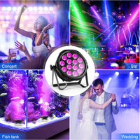 Redsun 14PCS 12W 5-en-1 Étanche LED Par Lumière RGBW Projection Disco DJ Lumières IP65 Équipement avec Prix d'Usine