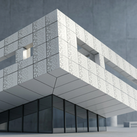 Panneau perforé en aluminium anodisé, design industriel pour murs-rideaux extérieurs, anti-corrosion