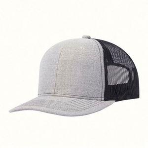 Casquettes Snapback Classiques en Gros, Vintage, Gris Mélange, Noir, Richardson 112, avec Patch en Cuir, Casquettes Trucker Personnalisées - Product Image 5