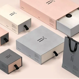 Boîte de rangement à tiroir coulissant rigide pour bijoux, personnalisable avec logo et couleur, en carton recyclé, idéale pour rubans – Vente en gros - Product Image 4