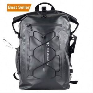 Muestra gratis al por mayor logotipo personalizado soldadura rollo superior Lona de PVC totalmente impermeable Camping senderismo mochila seca mochila para - Product Image 1