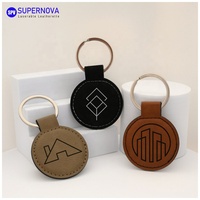 Porte-clés en similicuir personnalisés en gros avec logo laser, supports vierges en cuir pour gravure laser