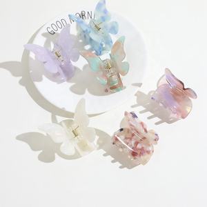 A granel Big Wave Wings Designer Sweet Women Girls Medium Hair Clamp Accesorios Catch Multi Color Acetato Pink Butterfly Hair Claw - Product Image 6