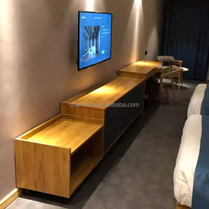<b>Full</b> Hotel Twin Guest Room Furniture <b>Set</b> Durable Wood <b>Beds</b> with Matching Desk TV Cabinet & Chairs For 3 Star Hotel Bedroom <b>Sets</b> - Product Image 6