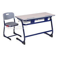 Ensemble bureau et chaise pour étudiant Ensemble bureau et chaise pour double étudiant Table de lecture Meubles éducatifs Plastique PP abattre