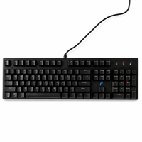 Clavier optique filaire F9, disposition 104 touches, mécanique, Plug and Play, en alliage, rétroéclairage LED rouge, Hot-Swap, ergonomique pour les joueurs et le bureau