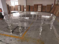 Meilleure vente de table de mariage ronde en acrylique table de banquet table transparente pour événement