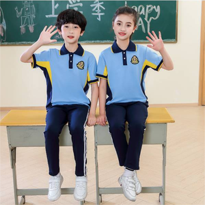 Venta al por mayor de uniformes escolares personalizados, camisetas <span class=keywords><strong>polo</strong></span> azules para niños y niñas - Product Image 6