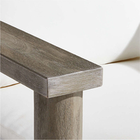 Chaise en teck pour terrasse de jardin, tables et chaises en teck imperméables et résistantes au soleil, ensemble de meubles d'extérieur pour patio, chaise en teck pour hôtel en bord de mer