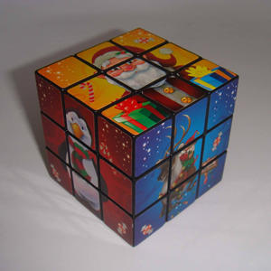 Cubo de Rubik 3x3 con temática navideña, juguete educativo para niños de 5 a 14 años, cubo mágico unisex JY-8055 - Product Image 1