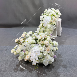 Guirlande florale de luxe en soie Dahlia pour décoration de scène de mariage, toile de fond et fête de jardin - Product Image 5