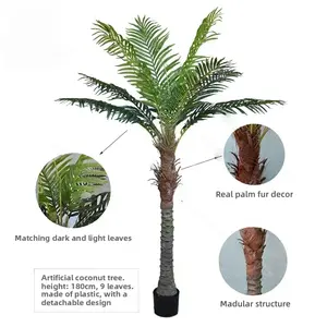 Mini Palma di Cocco Artificiale in Vaso - Palma in Plastica per Decorazione Interna di Negozi <span class=keywords><strong>e</strong></span> Ambienti Commerciali |   Vendita Diretta dalla Fabbrica di Piante Artificiali - Product Image 5