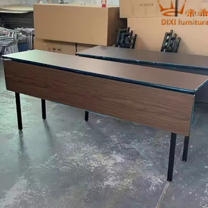 Mesa de metal contrachapado <span class=keywords><strong>rectangular</strong></span> HPL al por mayor, mesa de <span class=keywords><strong>IBM</strong></span> plegable para reuniones de conferencias de hotel con panel frontal modesto - Product Image 5