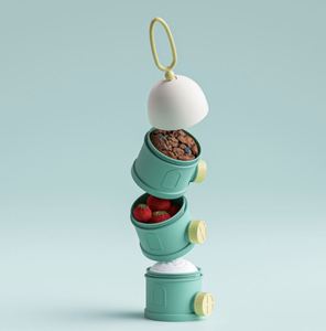 Distributeur de lait infantile portable et écologique à 3 ou 4 couches, boîte de rangement en plastique pour lait en poudre pour bébé, idéale pour les voyages - Product Image 2