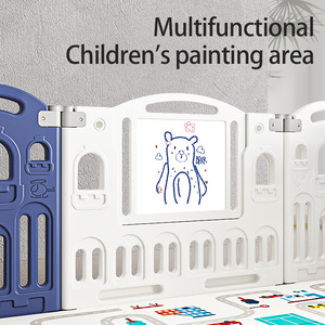 Hàng Rào Nhựa Sân Chơi Trong Nhà Cho Trẻ Em Chủ Đề Tên Lửa Hàng Rào Chơi Gấp Được Hàng Rào Sân Chơi Cho Trẻ Em Kèm Đồ Chơi Xích Đu - Product Image 3