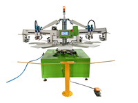 Machine de sérigraphie à carrousel automatique rotatif 2 couleurs 8 stations pour T-shirt Vêtements Vêtements Tee-shirt