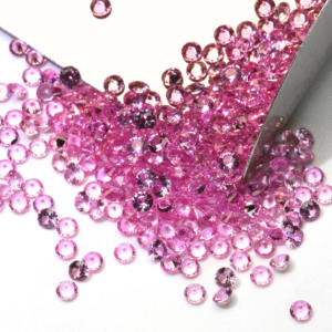 Zaffiro Rosa Naturale, Gemma Sciolta Rotonda 1.0-3.0mm, <span class=keywords><strong>Pietra</strong></span> <span class=keywords><strong>di</strong></span> Grado A+ con Prezzo Competitivo per Carato Direttamente dalla <span class=keywords><strong>Fonte</strong></span> - Product Image 2