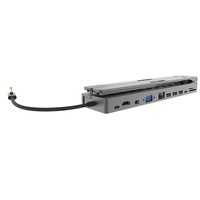 Station d'accueil personnalisée, portable, pliable, réglable en hauteur, avec plusieurs ports de données, support pour ordinateur portable en alliage d'aluminium pour les réunions