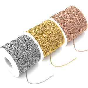 Stainless Steel Chain 10 Yards Roll Color Retaining Women's <b>Necklace</b> <b>Delicate</b> Beaded Twist Chain For Jewelry Making - Product Image 1