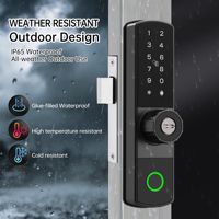 Serrure Intelligente Commerciale pour Façade de Magasin, Contrôle par Application TTlock, Porte Extérieure Étanche, Sécurisée, Durable, Modèle Cloud K5