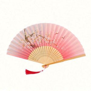 High Quality Wooden Paper Folding Bamboo Hand Fan Wholesale Custom Folding Hand Fans for Pouch - Product Image 6