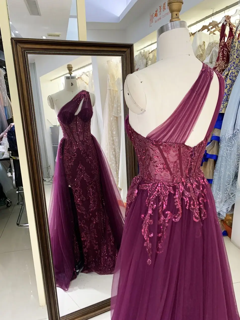 Nouveau une épaule élégante sexy en gros tenue longues robes robes de soirée pour les lycéens de bal robes de bal 2025 luxe