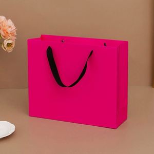 LILA Low Moq Custom Logo Hard Cardboard Gift <b>Box</b> with Ribbon Low MOQ Paper Packaging for Shopping Bags - Product Image 1
