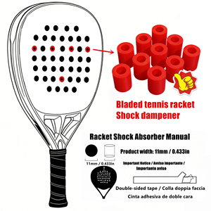 Antivibrazioni per <span class=keywords><strong>racchetta</strong></span> da tennis ABELHA, 10 antivibrazioni in silicone, con strumenti di installazione e nastro adesivo, riduce le vibrazioni - Product Image 2