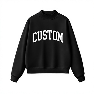 Sudadera Casual de Primavera para Mujer, Cómoda y de Alta Calidad, con Cuello Alto Simulado, Manga Larga, Logotipo Personalizado, Poliéster/Algodón, Servicio OEM - Product Image 1