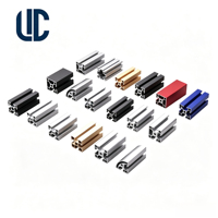 Profil Aluminium Ekstrusi Industri Seri LongCheng 1515 2020 2040 2060 2080, Alloy V Slot untuk Printer 3D, Linear Flat Machined