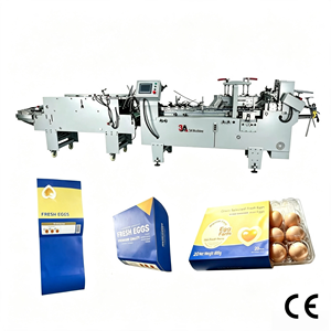 3A-580 High Speed Automatic <b>Folder</b> Gluer for Food Packaging | <b>Plastic</b> Wood Egg Carton Outer Sleeve Paper Box Folding Machine - Product Image 1