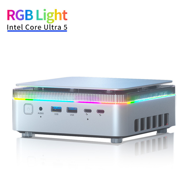 New Launch Intel Ultra 5 125H Ultra 7 155H AI Mini PC Barebone Thunderbolt 4 Mini Computer 96GB DDR5 for Gaming