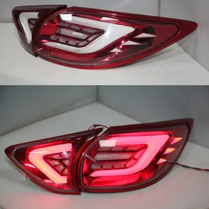 1 双 LED 尾灯总成适用于马自达 CX-5 2012-2018 后灯背光尾灯红色外壳清晰 len