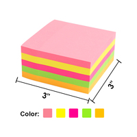 Marque-pages de haute qualité pour l'école et le bureau, notes autocollantes tropicales colorées, notes autocollantes super adhésives, blocs-notes autocollants