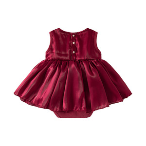 Combinaison bébé sans manches en coton 100% style coréen, couleur unie, col rond, personnalisable - Product Image 6