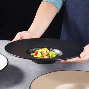 Plato de melamina, plato de plástico, plato hondo, plato para sopa, plato para ensalada de pasta y comida occidental, vajilla de hotel, imitación de porcelana - Product Image 2