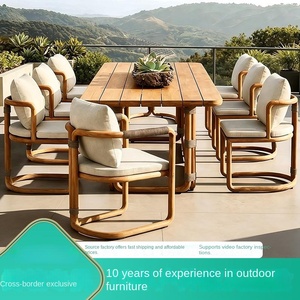 Solid Wood Sofa <b>Table</b> and Chair Combination Sofa Courtyard Villa Garden Outdoor Hotel Outdoor Leisure Teak Outdoor Sofa - Product Image 1