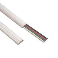 Cable de Red a TV de Cobre Blanco de 4 Hilos, 28 AWG, 1m, Plano, Adaptador RJ45 a RJ11 con Cubierta de PVC y Blindaje Trenzado
